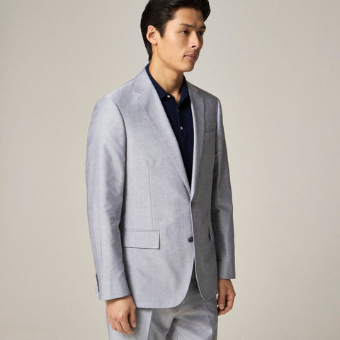 Ludlow Slim-fit suit jacket in Portuguese cotton oxford