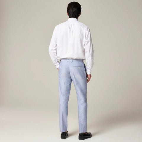 Ludlow Slim-fit suit pant in Portuguese cotton oxford