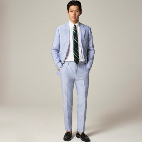 Ludlow Slim-fit suit pant in Portuguese cotton oxford