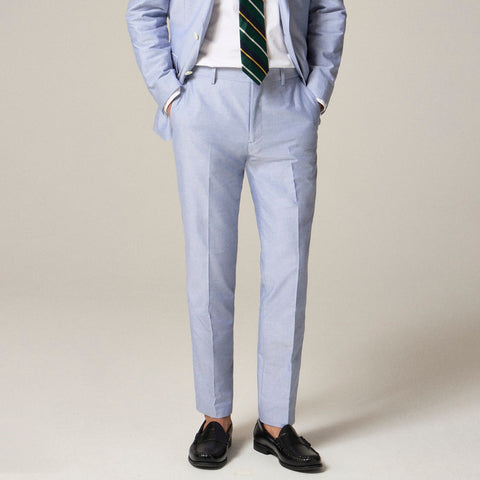 Ludlow Slim-fit suit pant in Portuguese cotton oxford