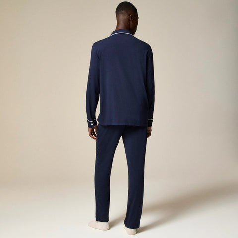 Pajama set in cotton-blend jersey