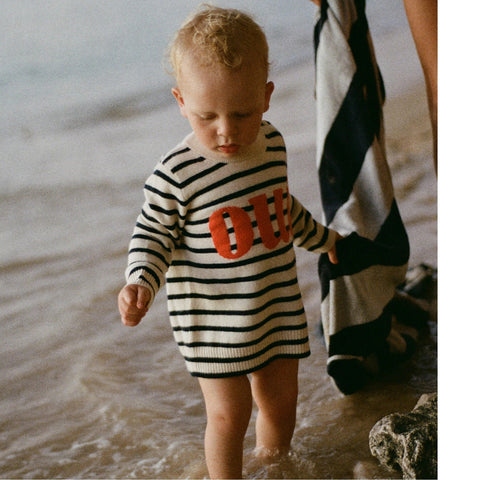 Limited-edition baby cashmere "oui" crewneck sweater