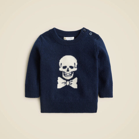 Limited-edition baby cashmere skull crewneck sweater