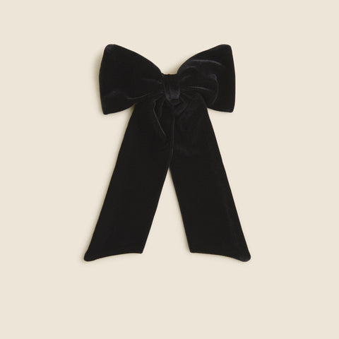 Velvet bow hair clip
