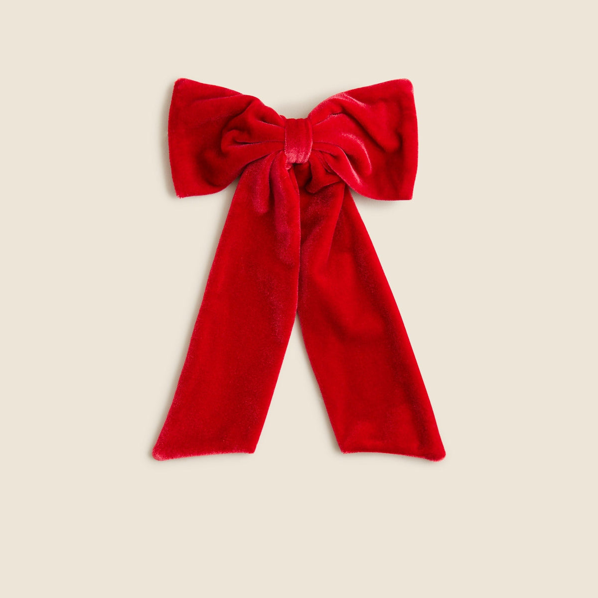 Velvet bow hair clip
