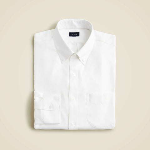 Slim Bowery wrinkle-free dress shirt with button-down collar