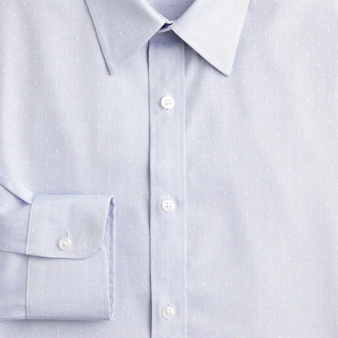 Slim Bowery wrinkle-free dobby dress shirt with point collar