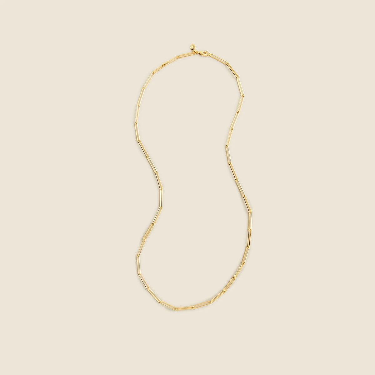 Dainty gold-plated paper-clip necklace