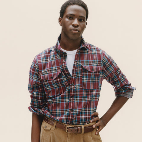 Seaboard soft-knit shirt in plaid