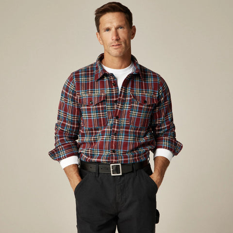 Seaboard soft-knit shirt in plaid