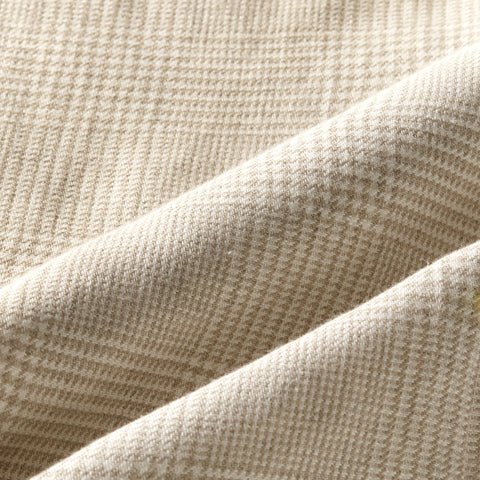 Big-fit unstructured suit jacket in linen twill glen plaid