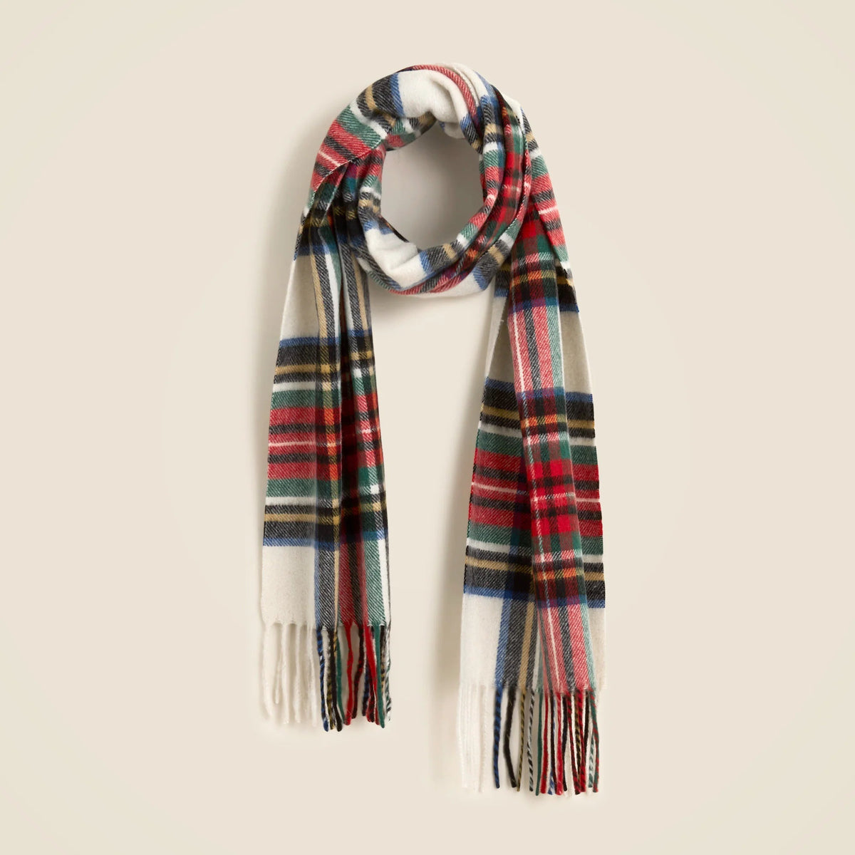 Cashmere-blend scarf in plaid
