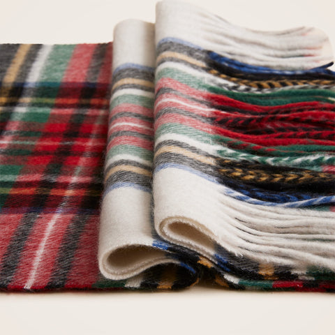 Cashmere-blend scarf in plaid