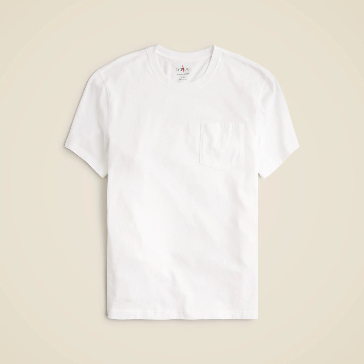 Vintage-wash cotton pocket T-shirt