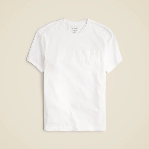 Vintage-wash cotton pocket T-shirt