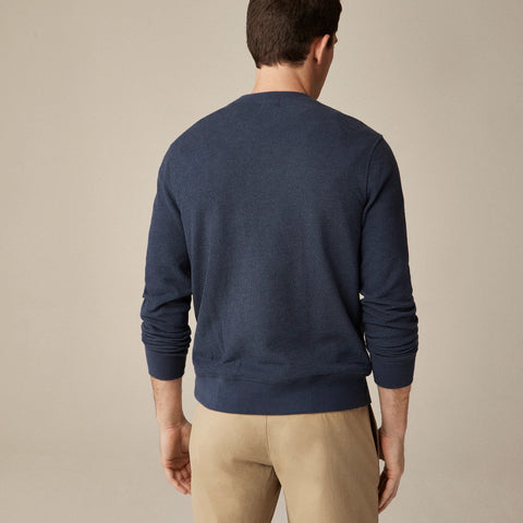 Long-sleeve textured sweater-tee