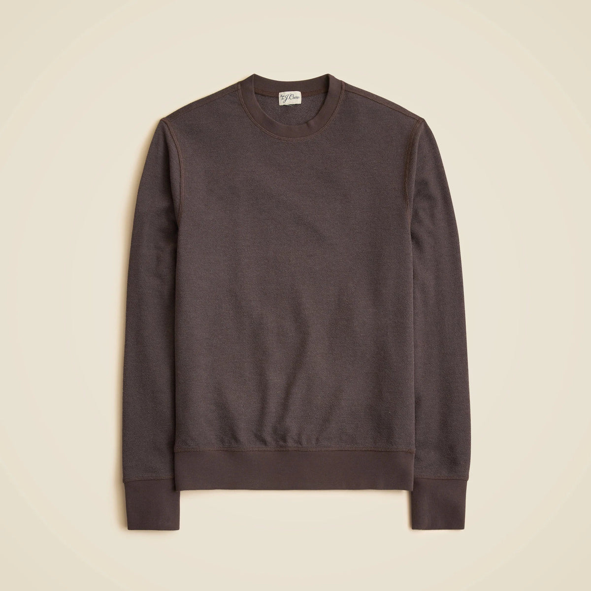 Long-sleeve textured sweater-tee