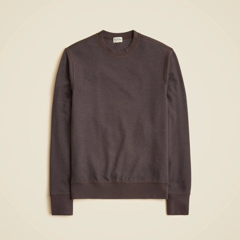 Long-sleeve textured sweater-tee