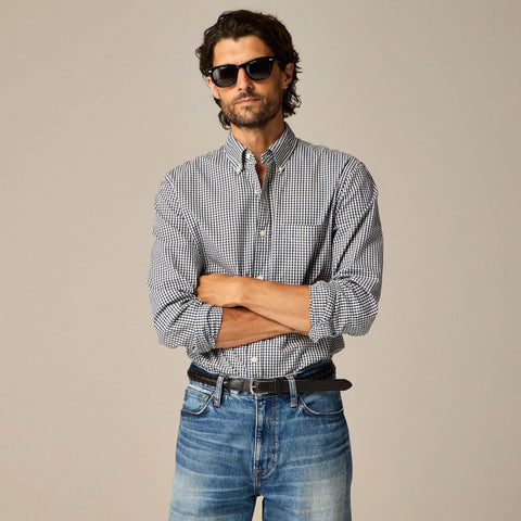 Slim Secret Wash cotton poplin shirt