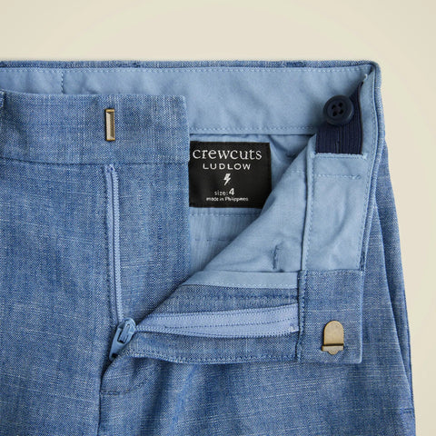 Boys' Ludlow suit pant in chambray