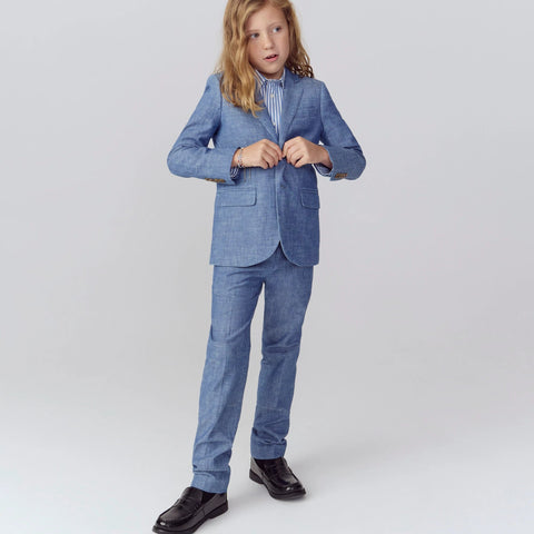 Boys' Ludlow suit pant in chambray