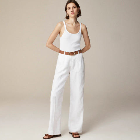 Wide-leg Essential pant in linen