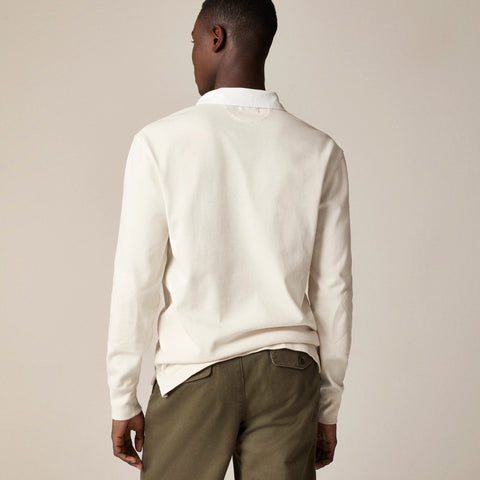 Rugby shirt with striped placket