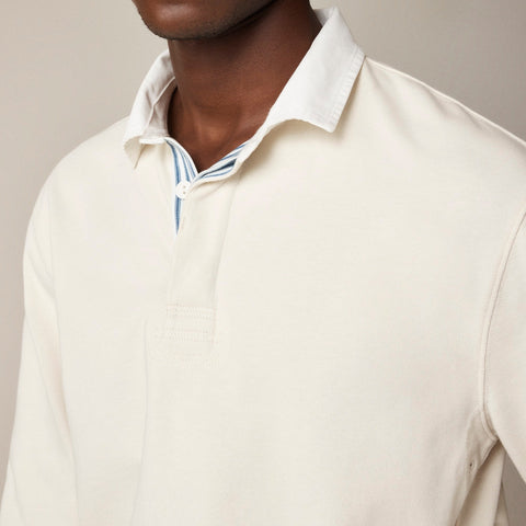 Rugby shirt with striped placket