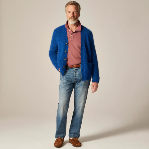 Alpaca-blend V-neck cardigan