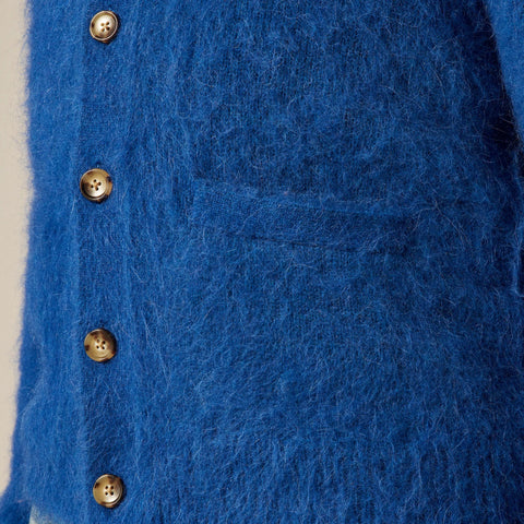 Alpaca-blend V-neck cardigan