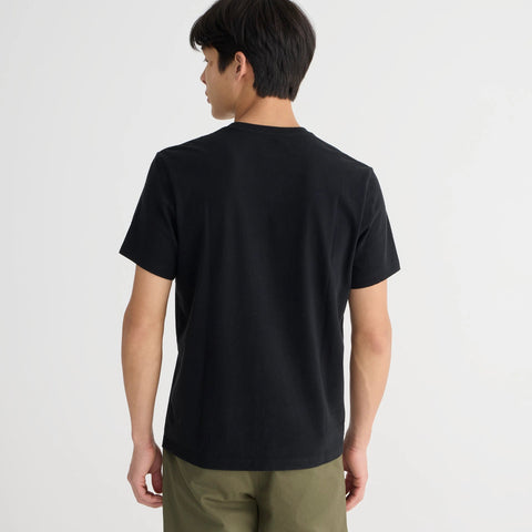Sueded cotton V-neck T-shirt