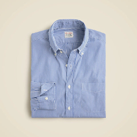Secret Wash cotton poplin shirt in stripe