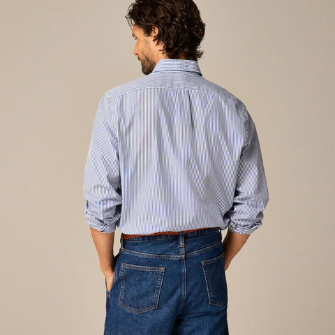 Secret Wash cotton poplin shirt in stripe