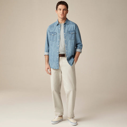 Midweight denim western shirt