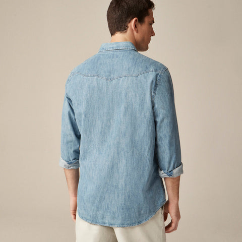 Midweight denim western shirt