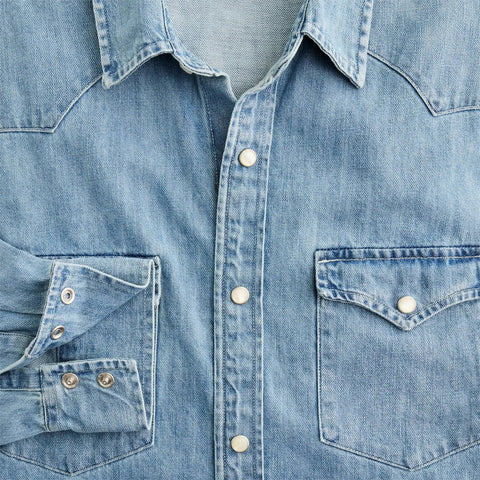 Midweight denim western shirt