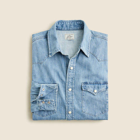 Midweight denim western shirt