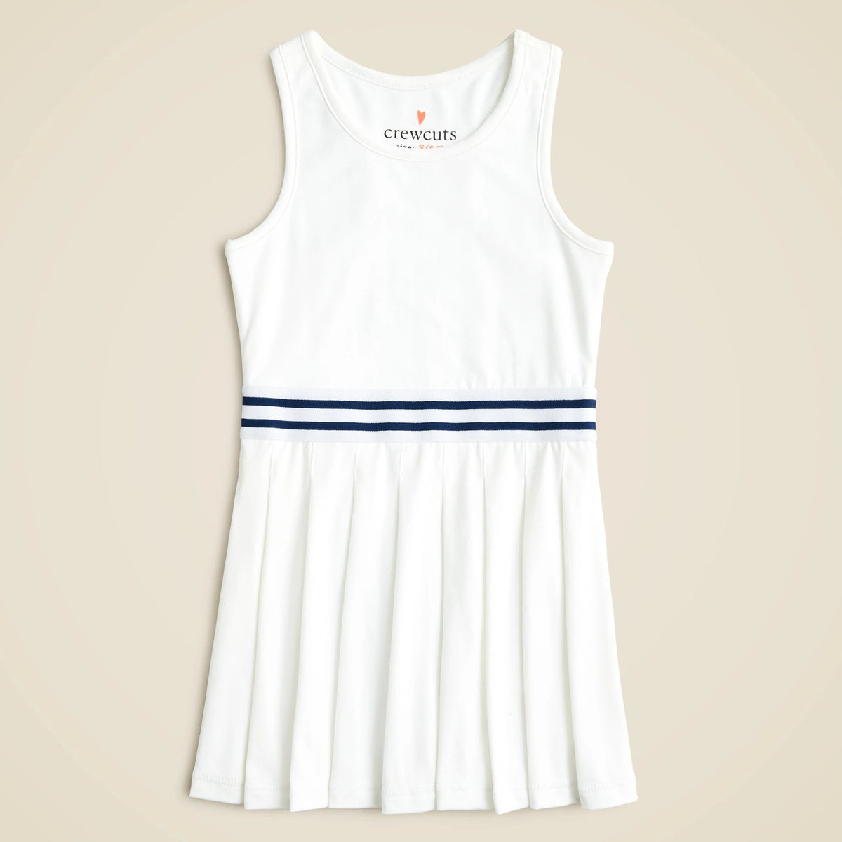 Girls' pleated dress in performance jersey