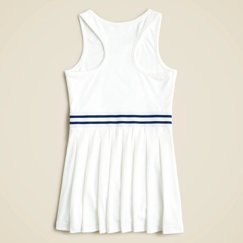 Girls' pleated dress in performance jersey