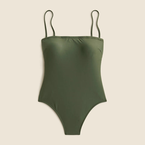 Squareneck one-piece swimsuit