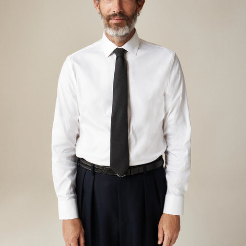 Slim Bowery performance stretch dress shirt with spread collar