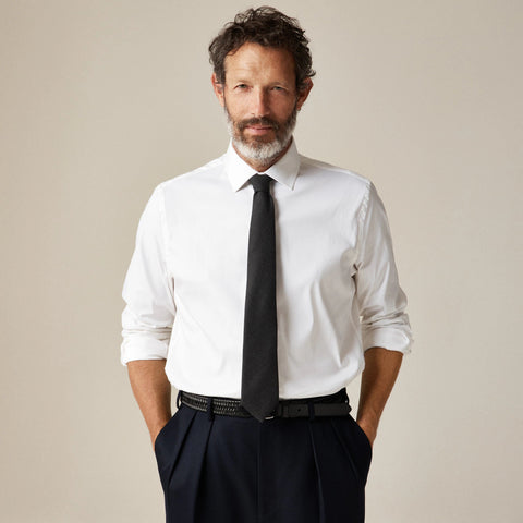 Slim Bowery performance stretch dress shirt with spread collar