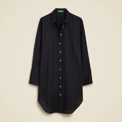 Relaxed-fit beach shirt in linen-cotton blend