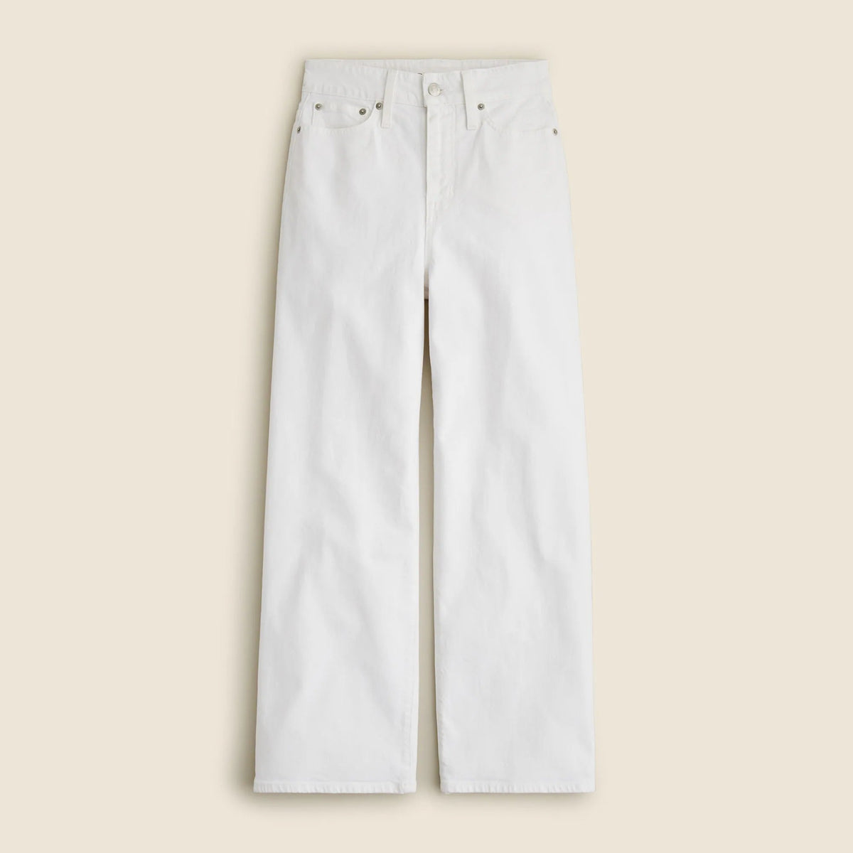 Petite curvy slim wide-leg jean in white