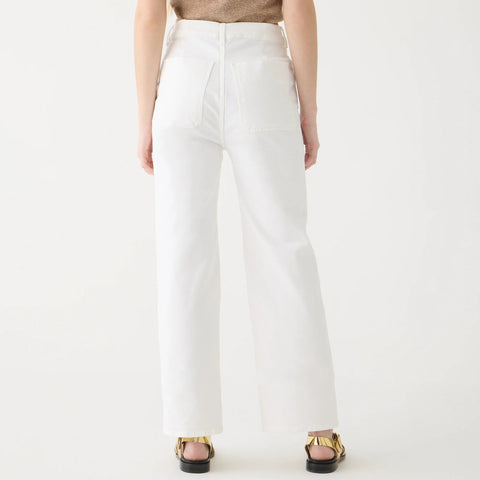 Sailor slim wide-leg jean in white