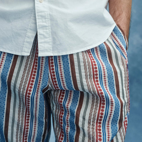 BEAMS PLUS 11'' jacquard striped easy short