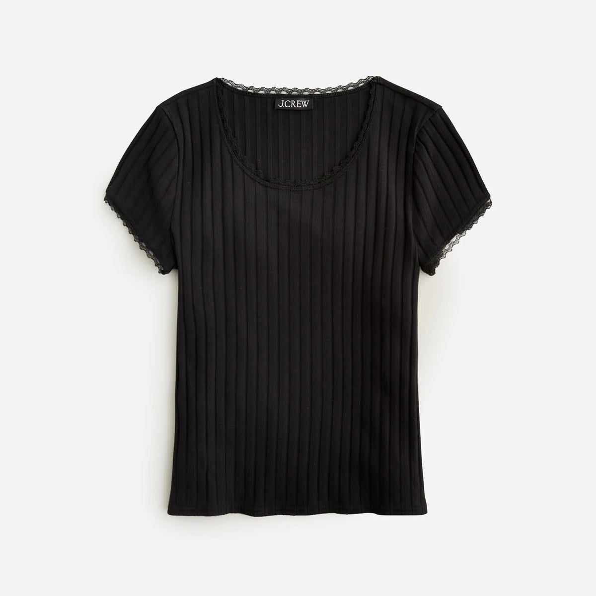 Pointelle short-sleeve T-shirt