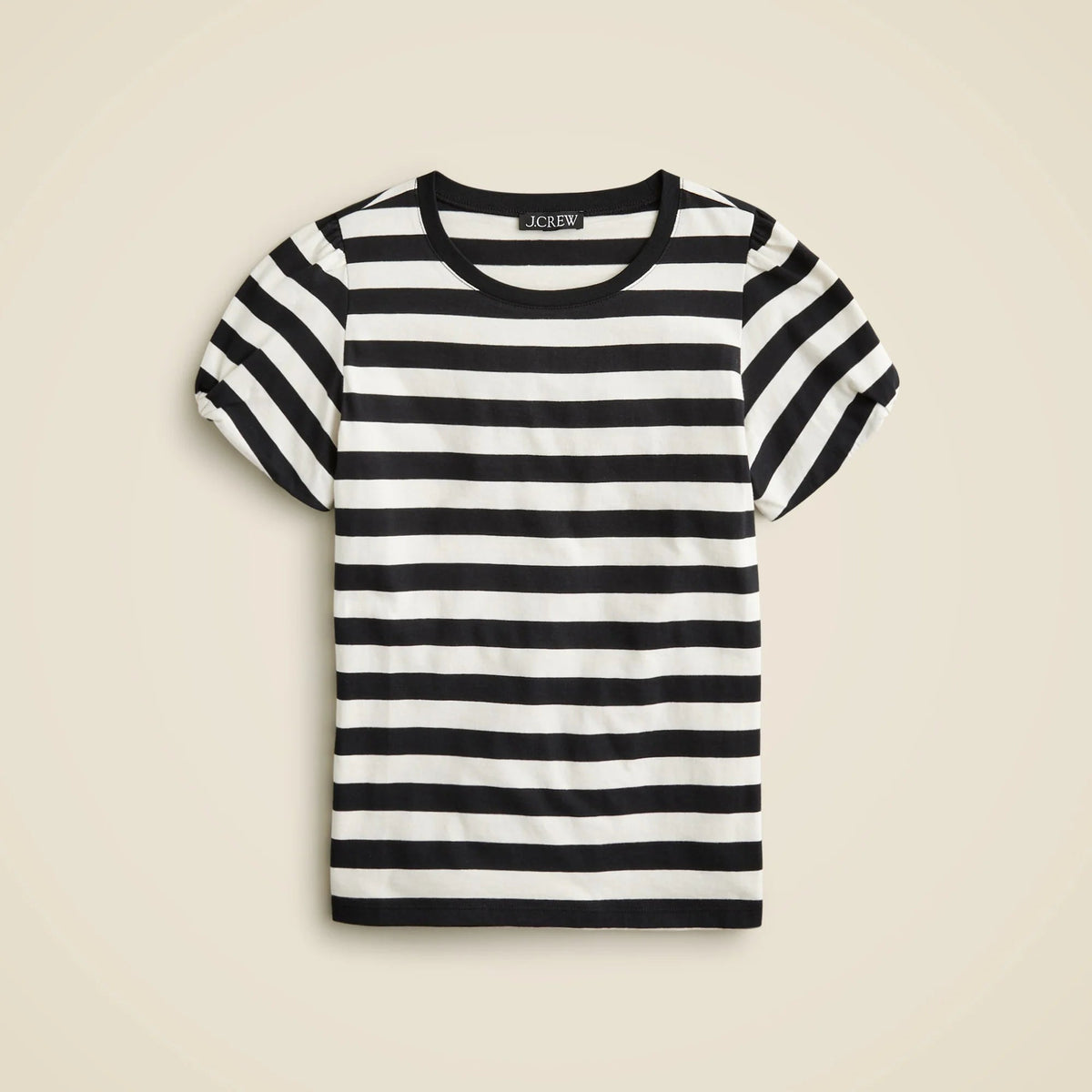 Vintage jersey puff-sleeve T-shirt in stripe