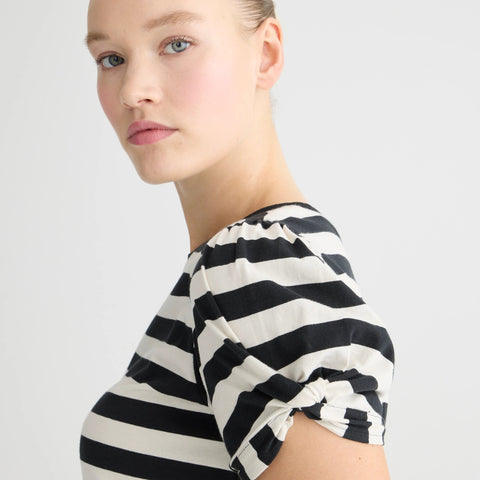 Vintage jersey puff-sleeve T-shirt in stripe