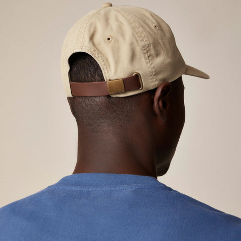 Washed canvas baseball cap